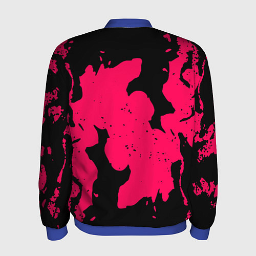 Мужской бомбер Nissan fire pink / 3D-Синий – фото 2