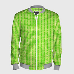 Мужской бомбер Светлый жёлто-зелёный текстурированный