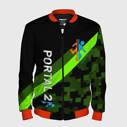 Бомбер мужской Portal camo steel geometry, цвет: 3D-красный