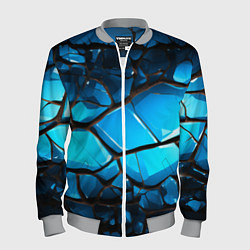 Мужской бомбер Синяя текстура объемных плит