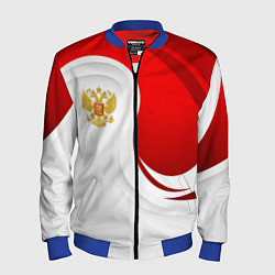 Мужской бомбер Россия - красный и белый
