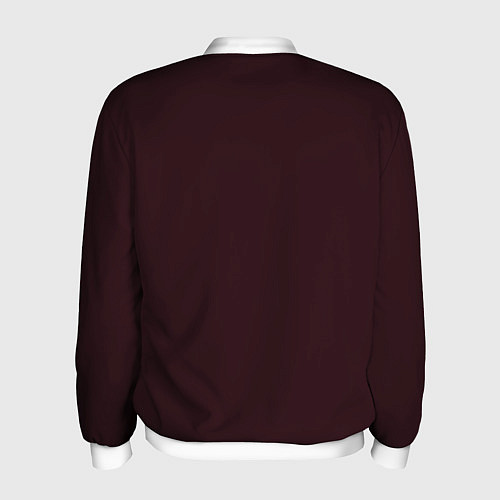 Мужской бомбер Бордовый / 3D-Белый – фото 2