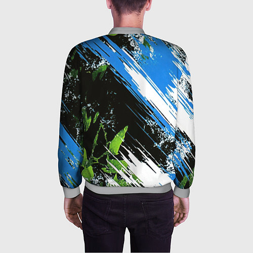 Мужской бомбер Герб России на камуфляже / 3D-Меланж – фото 4