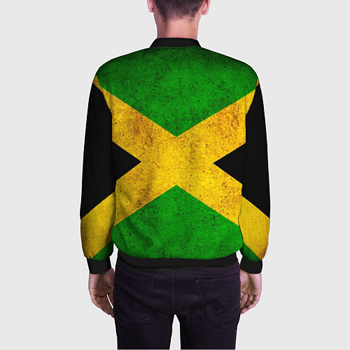 Мужской бомбер Jamaica flag / 3D-Черный – фото 4