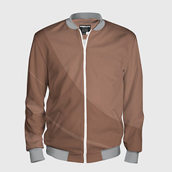 Бомбер мужской Мокко Мусс однотонный с полосой, цвет: 3D-меланж
