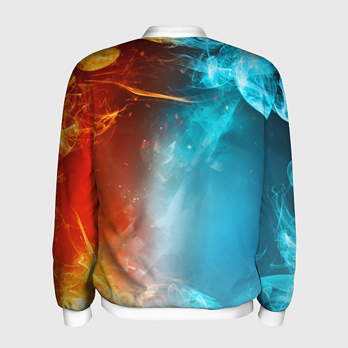 Мужской бомбер Mortal Kombat - Саб-зиро и Скорпион / 3D-Белый – фото 2