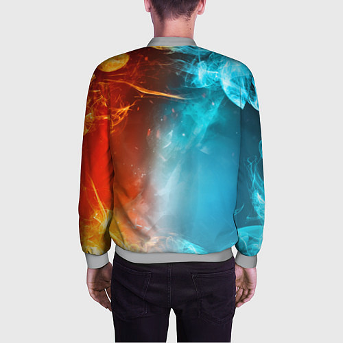 Мужской бомбер Mortal Kombat - Саб-зиро и Скорпион / 3D-Меланж – фото 4