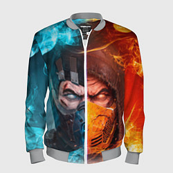 Мужской бомбер Mortal Kombat - Саб-зиро и Скорпион