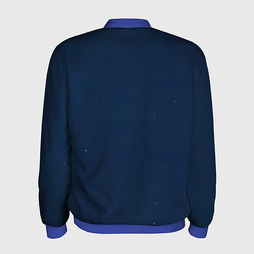 Мужской бомбер Волки в ночи / 3D-Синий – фото 2