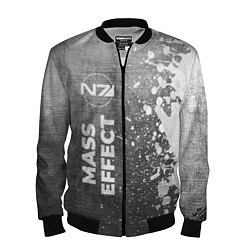Бомбер мужской Mass Effect - grey gradient по-вертикали, цвет: 3D-черный
