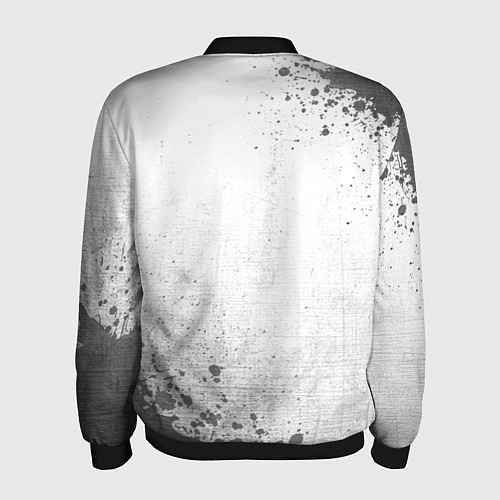 Мужской бомбер Bayer 04 - white gradient вертикально / 3D-Черный – фото 2