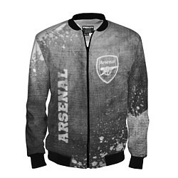 Бомбер мужской Arsenal - grey gradient вертикально, цвет: 3D-черный