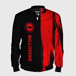 Мужской бомбер Brighton - red gradient по-вертикали