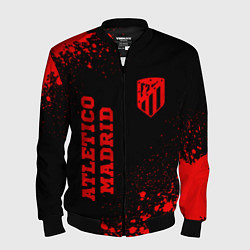 Бомбер мужской Atletico Madrid - red gradient вертикально, цвет: 3D-черный