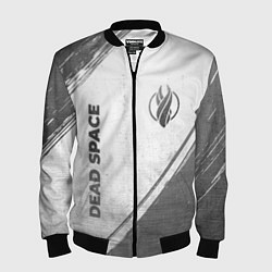 Бомбер мужской Dead Space - white gradient вертикально, цвет: 3D-черный
