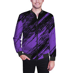 Бомбер мужской The color is purple and black, цвет: 3D-черный — фото 2