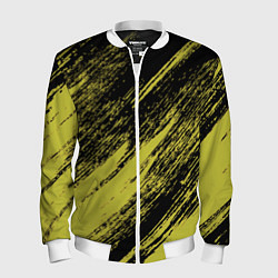 Бомбер мужской The color is black and yellow, цвет: 3D-белый