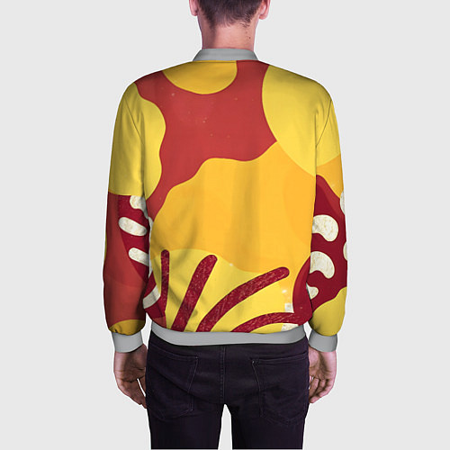 Мужской бомбер Жаркий африканский паттерн / 3D-Меланж – фото 4