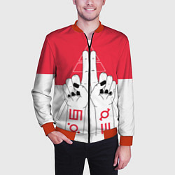 Бомбер мужской 30 Seconds to Mars poster, цвет: 3D-красный — фото 2