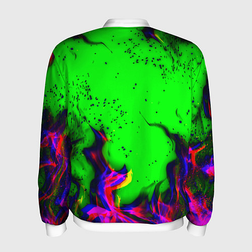 Мужской бомбер Monster Energy flame / 3D-Белый – фото 2
