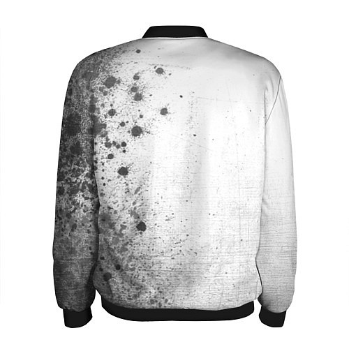 Мужской бомбер Ajax - white gradient по-вертикали / 3D-Черный – фото 2
