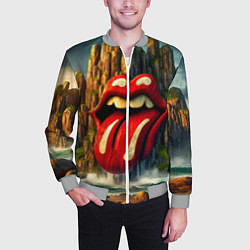 Бомбер мужской Rolling Stones - sea rocks, цвет: 3D-меланж — фото 2