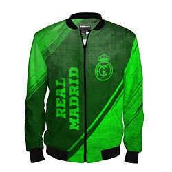 Мужской бомбер Real Madrid - green gradient вертикально