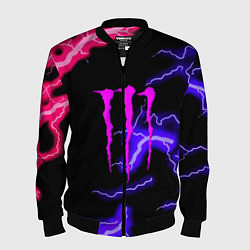 Мужской бомбер Monster energy неоновый шторм