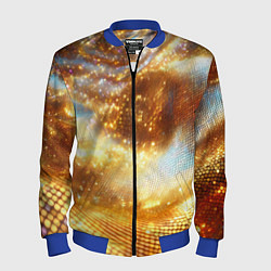 Мужской бомбер Блестящая золотая текстура