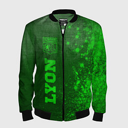 Мужской бомбер Lyon - green gradient по-вертикали