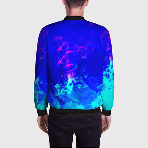 Мужской бомбер Monster energy дым неоновый / 3D-Черный – фото 4