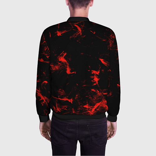 Мужской бомбер Color red black / 3D-Черный – фото 4