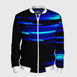 Бомбер мужской Color blue black, цвет: 3D-белый