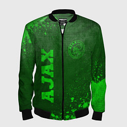 Бомбер мужской Ajax - green gradient вертикально, цвет: 3D-черный