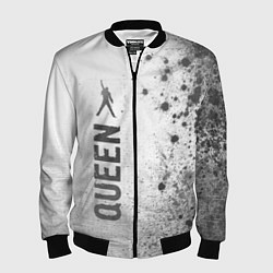 Бомбер мужской Queen - white gradient по-вертикали, цвет: 3D-черный