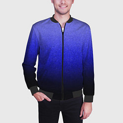 Бомбер мужской Градиент индиго из синего в чёрный, цвет: 3D-черный — фото 2