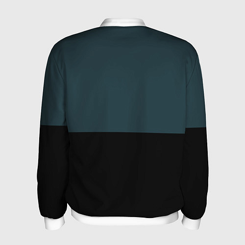 Мужской бомбер Sport чёрно-синий с белым / 3D-Белый – фото 2