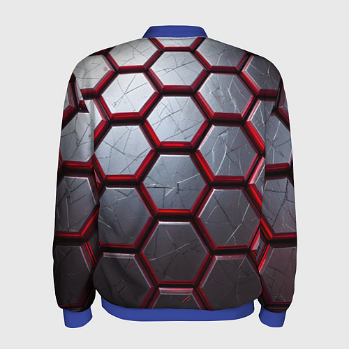 Мужской бомбер Металлический бронежилет / 3D-Синий – фото 2