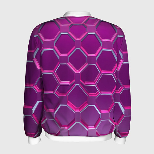 Мужской бомбер Розовый бронежилет / 3D-Белый – фото 2