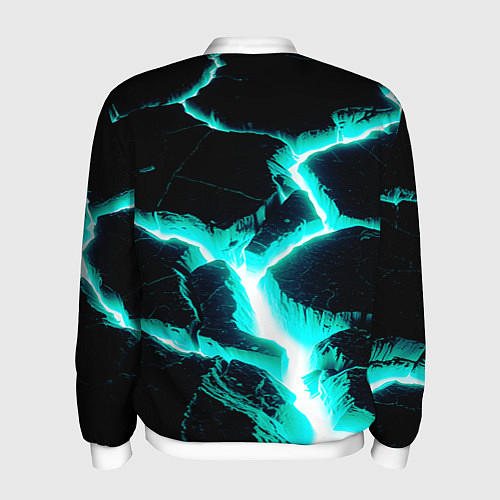 Мужской бомбер Color light blue black / 3D-Белый – фото 2
