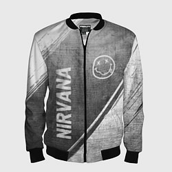 Бомбер мужской Nirvana - grey gradient вертикально, цвет: 3D-черный