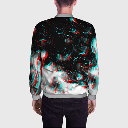 Мужской бомбер Monster energy огонь глитч / 3D-Меланж – фото 4