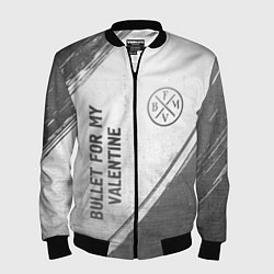 Мужской бомбер Bullet For My Valentine - white gradient вертикаль
