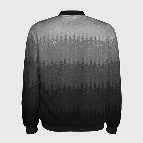 Мужской бомбер Градиент полосами тёмно-серый графитовый / 3D-Черный – фото 2