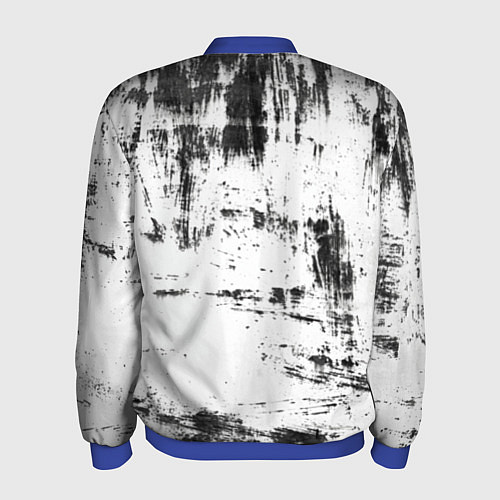 Мужской бомбер Color black and white / 3D-Синий – фото 2
