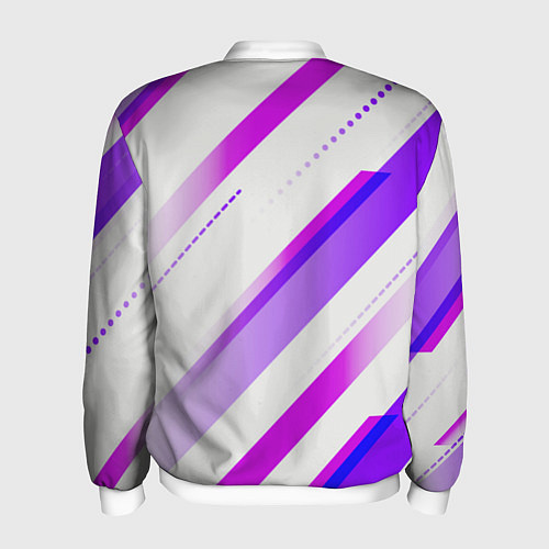 Мужской бомбер Color white pink / 3D-Белый – фото 2