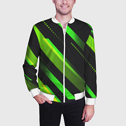 Бомбер мужской Color black green, цвет: 3D-белый — фото 2