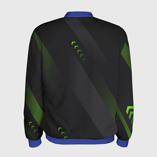Мужской бомбер Color black green / 3D-Синий – фото 2