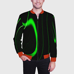 Бомбер мужской Color green light green black, цвет: 3D-красный — фото 2