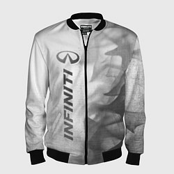 Бомбер мужской Infiniti - white gradient по-вертикали, цвет: 3D-черный